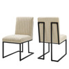 Indulge Channel Tufted Fabric Dining Chairs - Set of 2 / EEI-5740