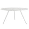 Lippa 60" Round Artificial Marble Dining Table with Tripod Base / EEI-2527