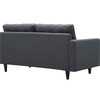 Empress Left-Facing Upholstered Fabric Loveseat / EEI-2589