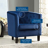 Prospect Performance Velvet Armchair / EEI-2613