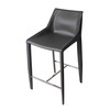 Modrest Halo - Modern Grey Saddle Leather Counter Stool / VGYF-BS1113-GR-CS