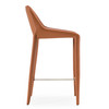 Modrest Halo - Modern Cognac Saddle Leather Counter Stool / VGYF-BS1113-BR-CS