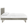 Alana Full Wood Platform Bed With Angular Frame / MOD-6616