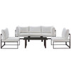 Fortuna 6 Piece Outdoor Patio Sectional Sofa Set / EEI-1726