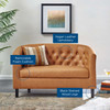 Prospect Upholstered Vinyl Loveseat / EEI-1043