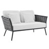 Stance 4 Piece Outdoor Patio Aluminum Sectional Sofa Set / EEI-3161