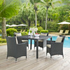 Sojourn 4 Piece Outdoor Patio Sunbrella® Dining Set / EEI-2243