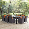 Convene 11 Piece Outdoor Patio Dining Set / EEI-2240