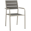 Shore Outdoor Patio Aluminum Dining Rounded Armchair / EEI-2258