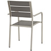 Shore Outdoor Patio Aluminum Dining Rounded Armchair / EEI-2258