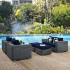 Summon 5 Piece Outdoor Patio Sunbrella® Sectional Set / EEI-2388