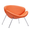 Nutshell Upholstered Vinyl Lounge Chair / EEI-809