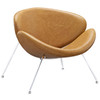 Nutshell Upholstered Vinyl Lounge Chair / EEI-809