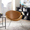 Nutshell Upholstered Vinyl Lounge Chair / EEI-809