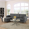 Empress Left-Facing Upholstered Fabric Sectional Sofa / EEI-1666