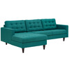 Empress Left-Facing Upholstered Fabric Sectional Sofa / EEI-1666