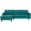 Empress Left-Facing Upholstered Fabric Sectional Sofa / EEI-1666