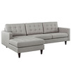 Empress Left-Facing Upholstered Fabric Sectional Sofa / EEI-1666