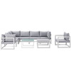 Fortuna 9 Piece Outdoor Patio Sectional Sofa Set / EEI-1734
