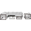 Fortuna 9 Piece Outdoor Patio Sectional Sofa Set / EEI-1734