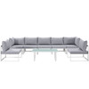 Fortuna 8 Piece Outdoor Patio Sectional Sofa Set / EEI-1730