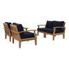 Marina 4 Piece Outdoor Patio Teak Set / EEI-1818