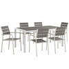 Shore 7 Piece Outdoor Patio Aluminum Dining Set / EEI-2484