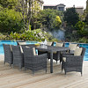 Summon 9 Piece Outdoor Patio Sunbrella® Dining Set / EEI-2331