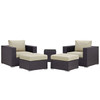 Convene 5 Piece Outdoor Patio Sectional Set / EEI-1809