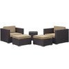 Convene 5 Piece Outdoor Patio Sectional Set / EEI-1809