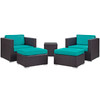 Convene 5 Piece Outdoor Patio Sectional Set / EEI-1809