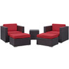 Convene 5 Piece Outdoor Patio Sectional Set / EEI-1809