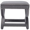 Expound Upholstered Nailhead Trim Performance Velvet Ottoman / EEI-3068