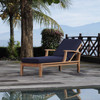 Marina Outdoor Patio Teak Single Chaise / EEI-1151