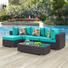 Convene 5 Piece Outdoor Patio Sectional Set / EEI-2362