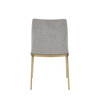 Modrest Brent- Contemporary Light Grey Fabric + Brass Dining Chair Set of 2 / VGGA-6602CH-C-LG-CS