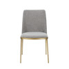 Modrest Brent- Contemporary Light Grey Fabric + Brass Dining Chair Set of 2 / VGGA-6602CH-C-LG-CS