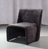 Modrest - Modern Jarvis Accent Dark Grey Fabric Chair / VGBN-EC-258-DG-CH