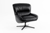 Modrest Theo - Modern Black Leather Accent Chair / VGKK-KFA1099-BLK-CH