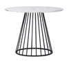 Modrest Holly - Modern Round White and Black Dining Table / VGFH-257012-WB-DT