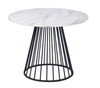 Modrest Holly - Modern Round White and Black Dining Table / VGFH-257012-WB-DT