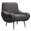 Cameron Accent Chair in Chair Boucle Textured Fabric w/ Black Leg / CAMERONCHCC
