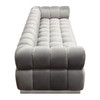 Image Low Profile Sofa in Platinum Grey Velvet w/ Brushed Silver Base / IMAGESOGR