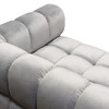 Image Low Profile Sofa in Platinum Grey Velvet w/ Brushed Silver Base / IMAGESOGR