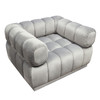 Image Low Profile Chair in Platinum Grey Velvet w/ Brushed Silver Base / IMAGECHGR