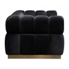 Image Low Profile Chair in Black Velvet w/ Brushed Gold Base / IMAGECHBL