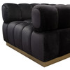 Image Low Profile Chair in Black Velvet w/ Brushed Gold Base / IMAGECHBL