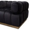 Image Low Profile Chair in Black Velvet w/ Brushed Gold Base / IMAGECHBL