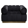 Image Low Profile Chair in Black Velvet w/ Brushed Gold Base / IMAGECHBL
