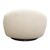 Pascal Swivel Chair in Bone Boucle Textured Fabric w/ Contoured Arms & Back / PASCALCHBO